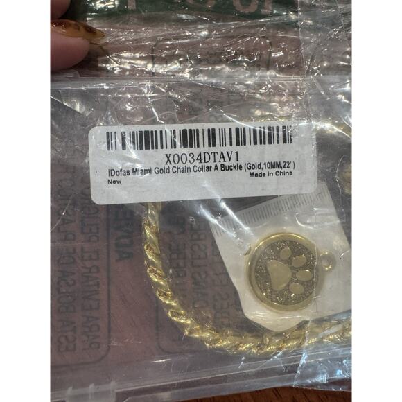 Dog Chain Collar 15mm/19mm Thick Dog Collar with Quick Release Buckle Gold 22 In - Picture 9 of 9